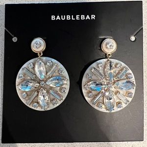 Baublebar beautiful Pearl/diamond earrings. Worn once. Great condition!